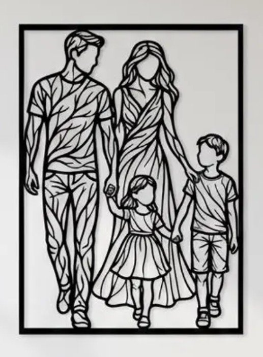Familiy of Four - Wall Art