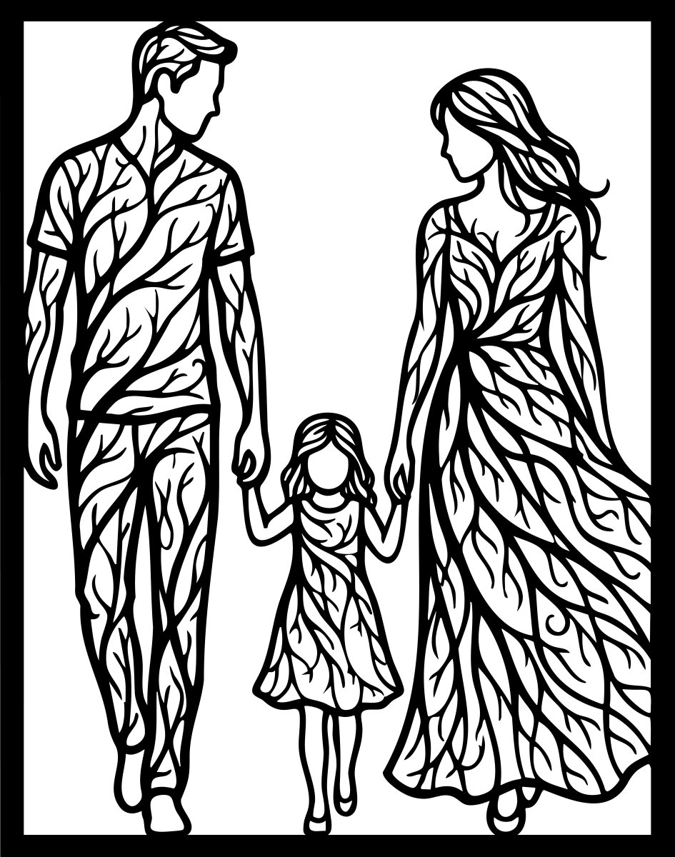 Parents and Daughter Tree Branches