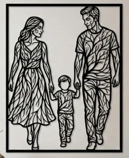 Parents and Son Tree Branches